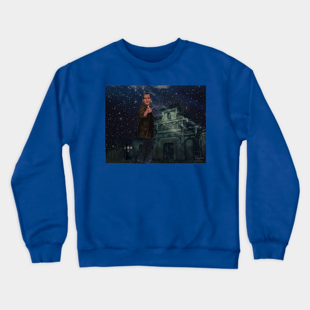 9th Doctor Crewneck Sweatshirt by mjartscom